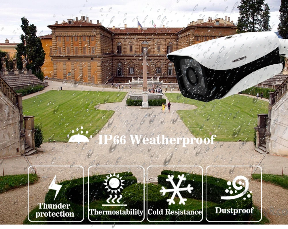 CCTV Full HD DVR 4 шт. 5MP уличная камера для наружного наблюдения, комплекты для безопасности 6 шт. Большой ИК светодиодный массив 40 м расстояние ночного видения