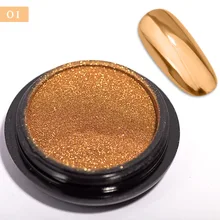 Douyin Горячая маникюрный титановый золотой порошок 7 Simulacrum гальванический волшебный порошок с зеркальным эффектом серебро розовое золото зеркало M