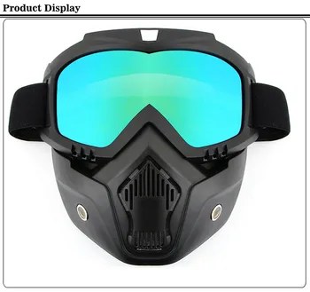 

Safety Goggles Face Mask Windproof Dustproof UV-protection Eyewear Mask Removable Bicycle Motorcycle Tactical Goggles Masks