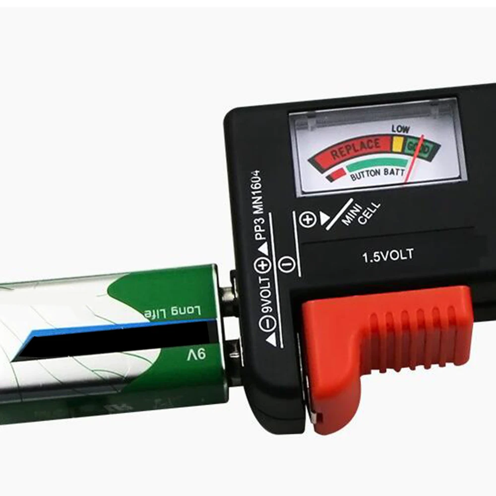 Indicator Battery Cell Tester AA AAA C/D 9V Volt Button Checker Battery Capacity Tester