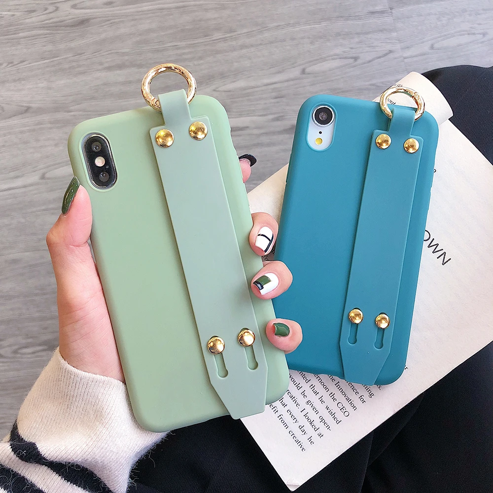 Тики така для iPhone 11 pro Max XR X XS 6 7 8 плюс карамельный цвет ремешок держатель Мягкая