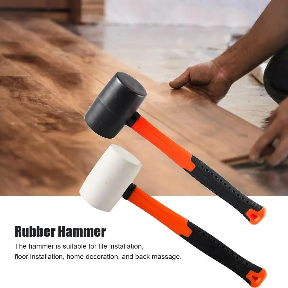 

80 OZ Rubber Hammer Wear-resistant Tile Hammer With Round Head And Non-slip Handle For Home Multifunctional Hand Tool