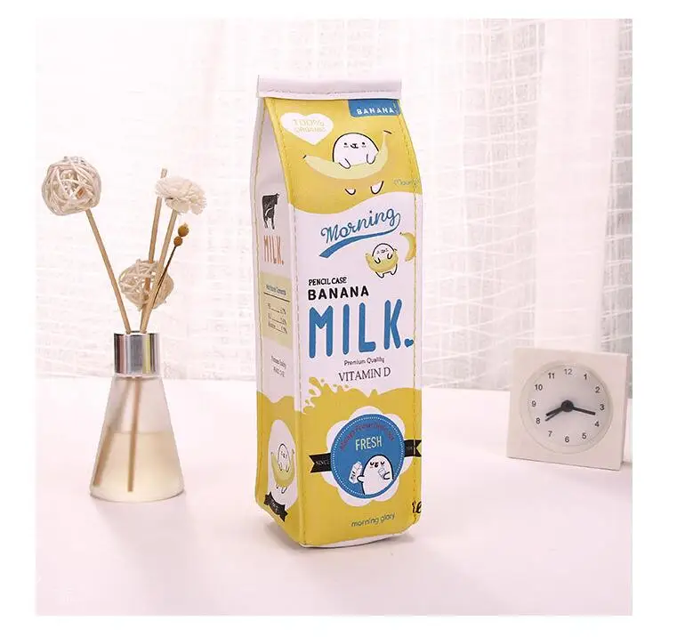 Чехол для карандашей из искусственной кожи с рисунком из мультфильма Morning Milk, органайзер для хранения канцелярских принадлежностей, сумка для карандашей, школьные офисные принадлежности, Escolar