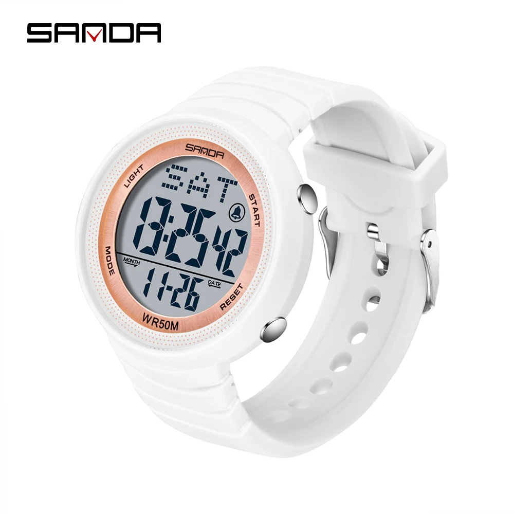 Watches Women White Sports Watch Waterproof Reloj Sanda Digital Wristwatches 2023 Aliexpress