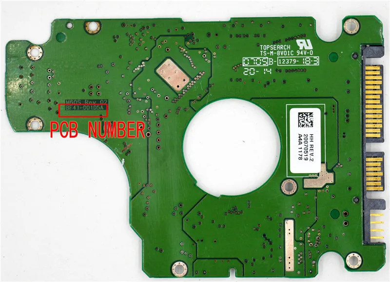 Placa de circuito BF41-00105A m6os rev 02/hm160ji do disco rígido do caderno sa