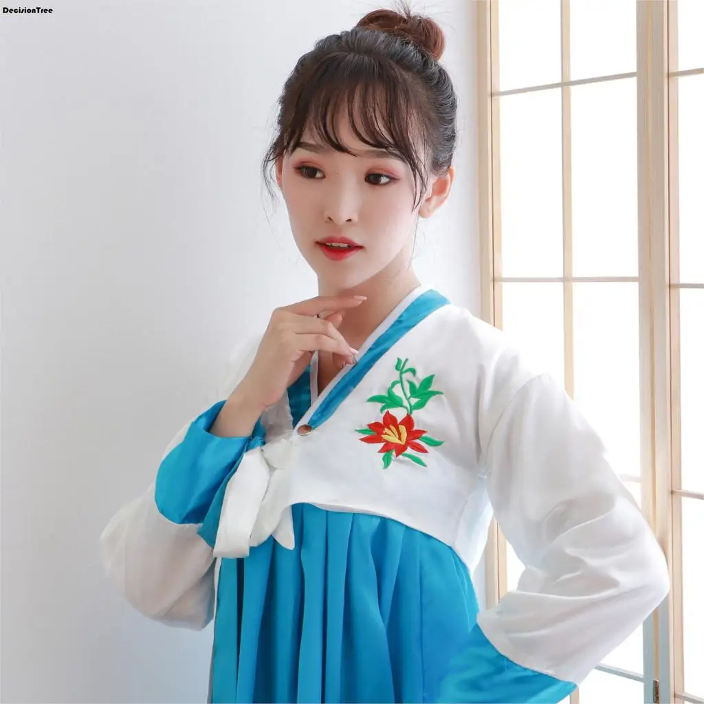 Женские ханбок традиционные корейские костюмы древней народности культуры вечерние платья для сцены винтажная одежда