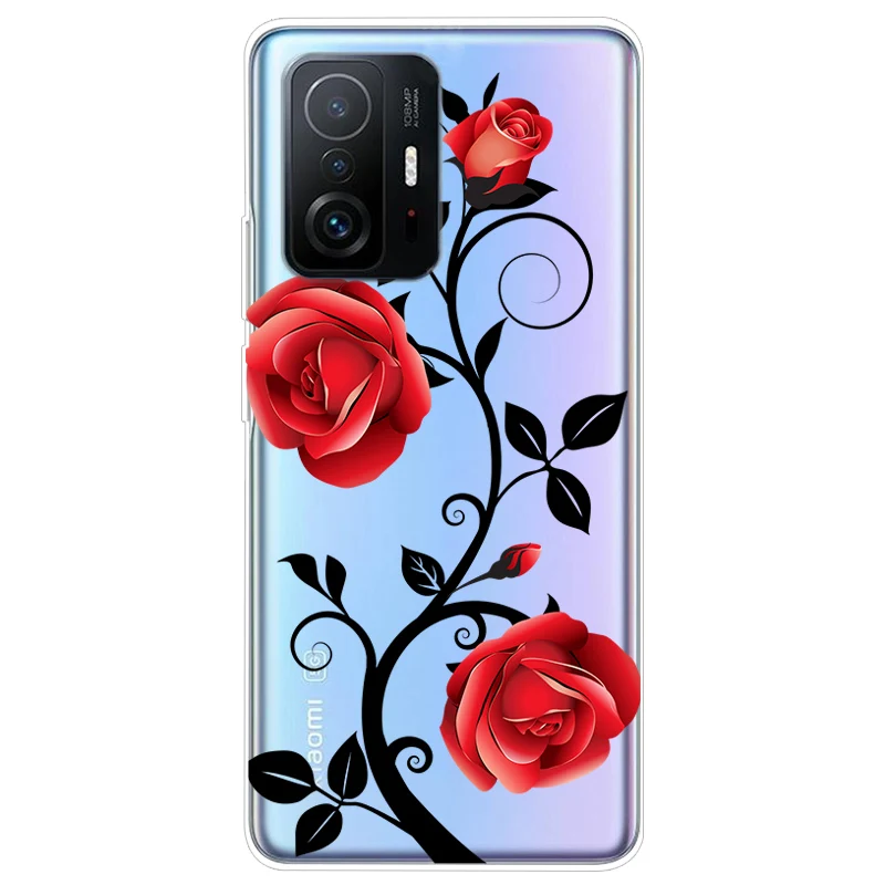 Soft TPU Silicone Clear Cartoon Case for Xiaomi 11T Pro - Transparent Protective Phone Cover
