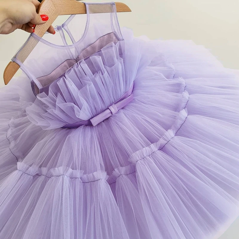 Girls Elegant Party Tulle Tutu Dress