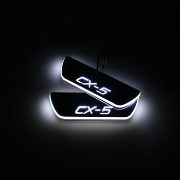 

Acrylic Moving LED Welcome Pedal Car Scuff Plate Pedal Door Sill Pathway Light For Mazda CX-5 CX5 2015 2016 2017 2018