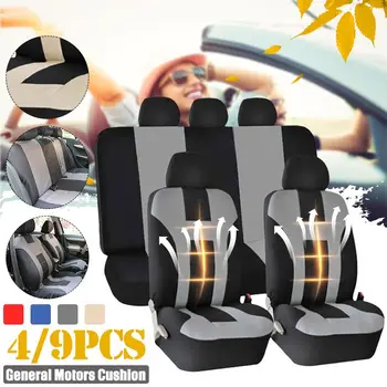 

4/9pcs Car Seat Cover Universal Car Chair Cushion Multifunction Automobiles Seat Covers 100% Breathable Fit Most Car SUV