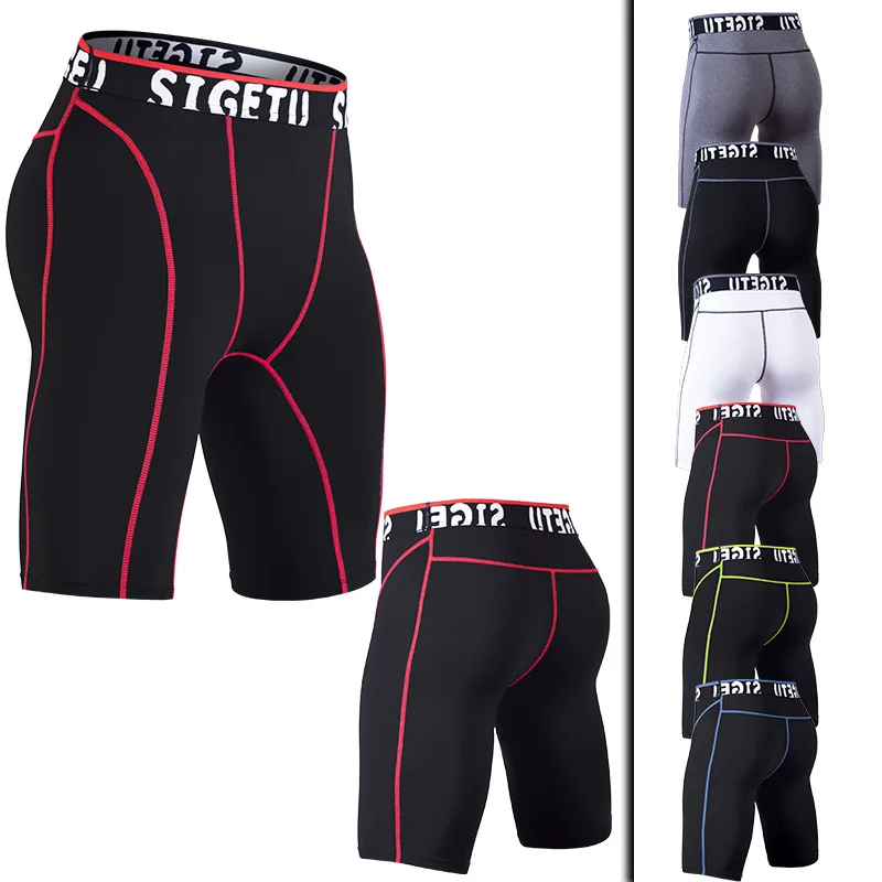 2019 мужские Эластичные Обтягивающие тренировочные штаны для спортзала