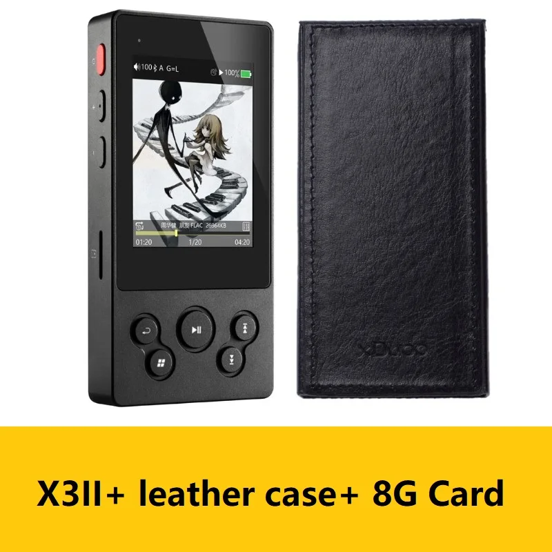 X3II and 8G card XDuoo X3II X3 II USB DAC MP3-плеер Bluetooth 4,0 AK4490 Портативный HI FI Mp 3 музыкальный плеер DSD128 без потерь Mp3/WAV/FLAC USB порт - Цвет: X3II and 8G card
