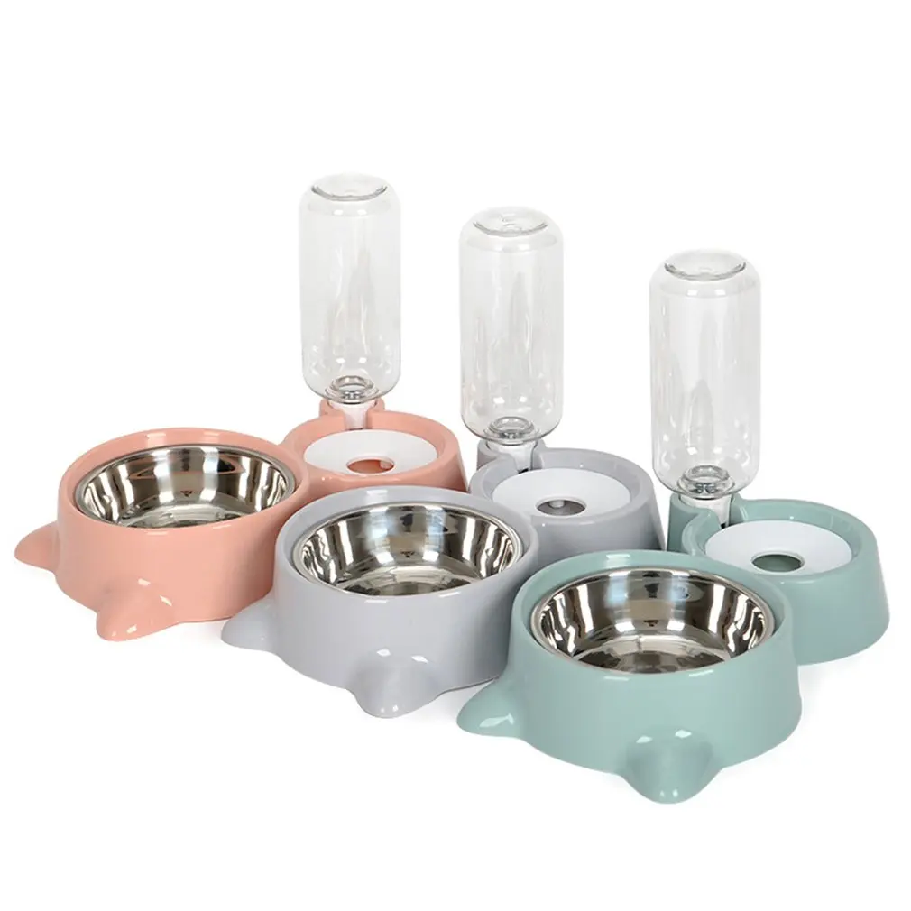 Двойная миска для домашнего животного автоматическая система очистки воды ёмкость для хранения воды чаша для риса кошка собака миска для домашних животных