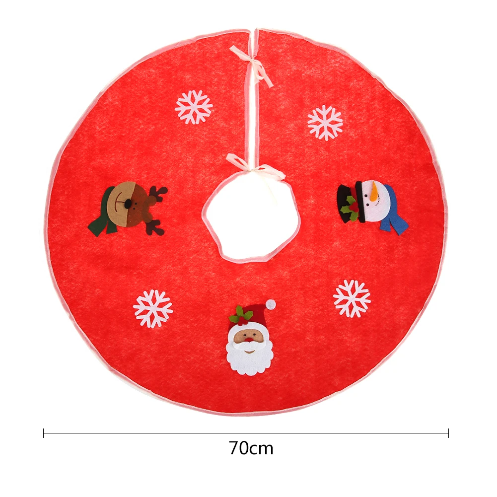 1pc Colorful Xmas Tree Carpet Mat Plush Christmas Tree Skirt Fur Merry Christmas Decorations for Home Natal Tree Skirts Navidad - Цвет: J Non-woven