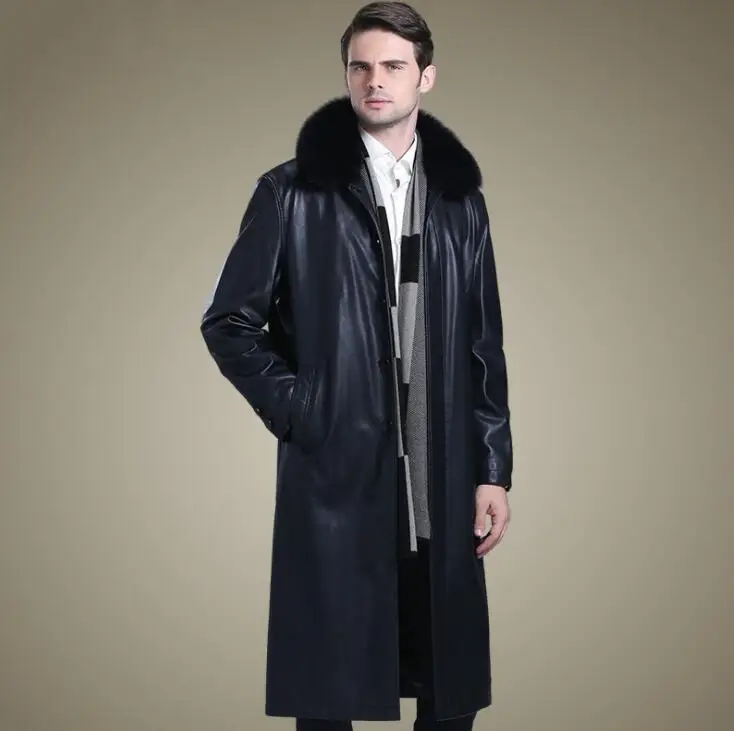 black trench coat with fur collar