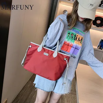 

Korean Version Women Fashion Waterproof Tote Bag Casual Nylon Shoulder Bags Women Messenger Bags Large Capacity Ladies Handbags