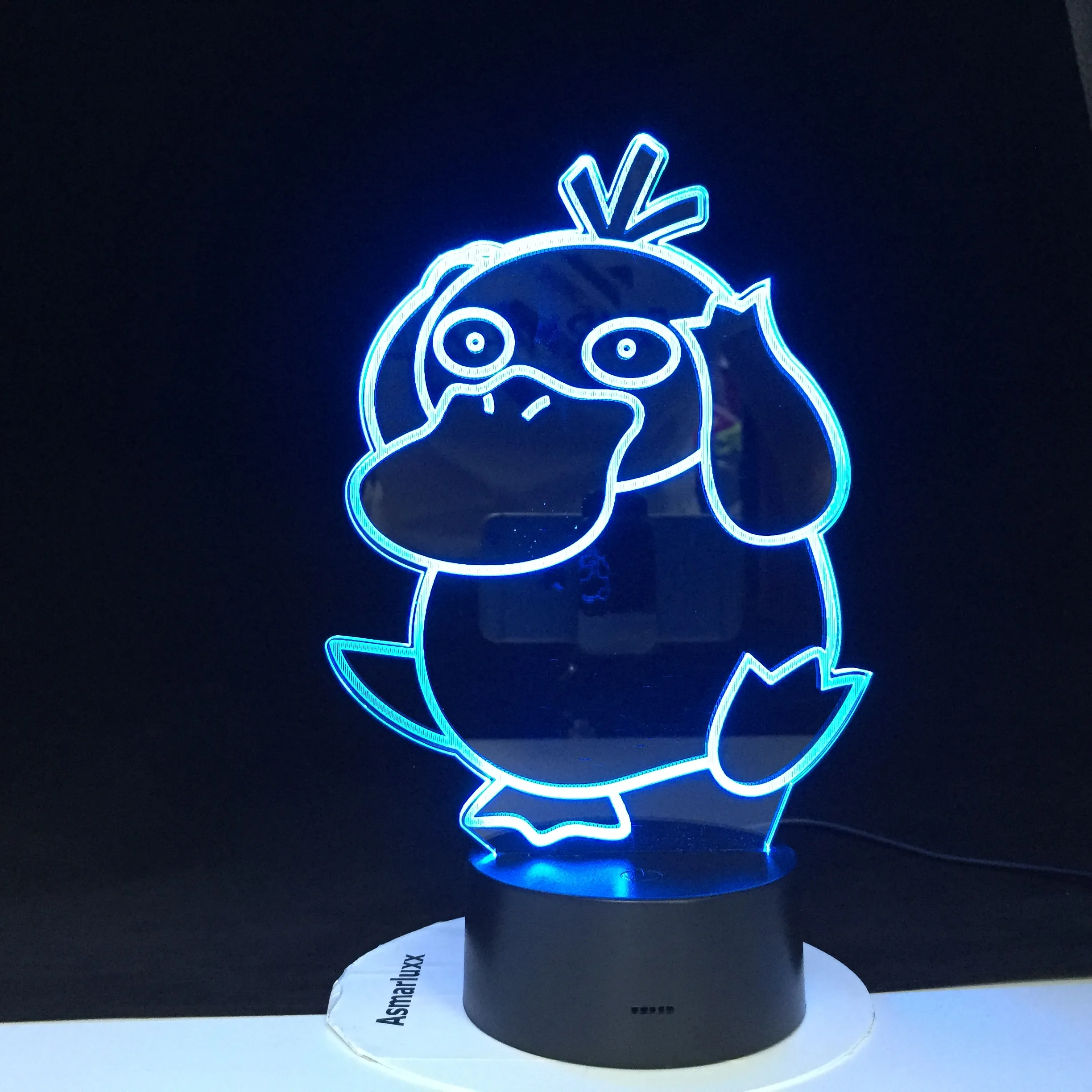 Psyduck Action 3D иллюзия светодиодный ночной Светильник Карманный Монстр 7 цветов меняющаяся светящаяся модель игрушки лампа для детей Подарки