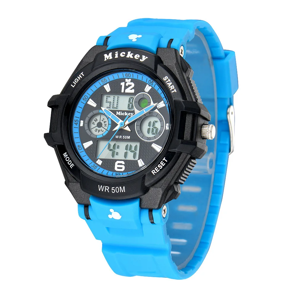 

Genuine Product Disney Cool Multi-functional Dual Display Mechanical Watch 50 M Waterproof Night Light Students Watch 248