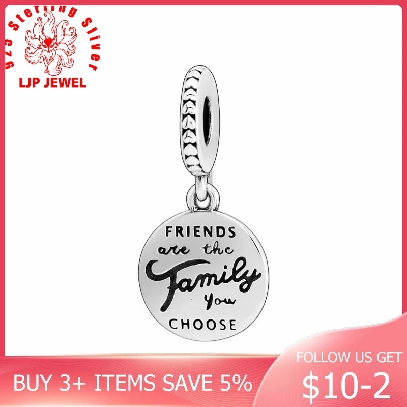 2019 настоящие бусины подвески в виде друзей и семьи подходят для оригинальных