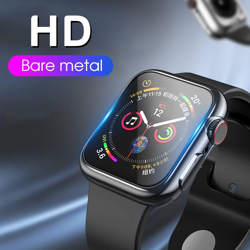 Защитный чехол для Apple Watch 3, 4, 2, 1, 38 мм, 42 мм, мягкий ТПУ, ультратонкий HD прозрачный мягкий чехол для iWatch 44 мм, 40 мм