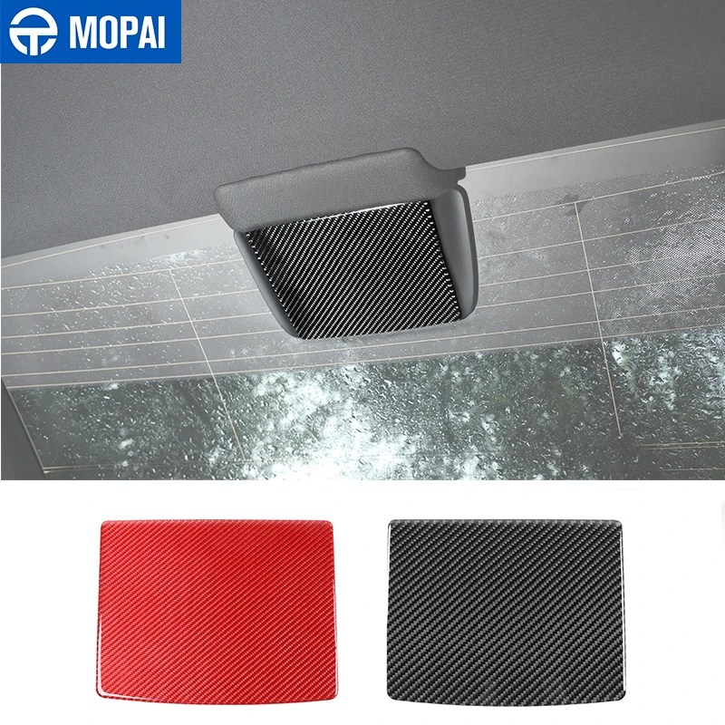

MOPAI Interior Mouldings Carbon Fiber Car High Brake Light Panel Decoration Cover Stickers for Dodge Charger 2015+ Accessories