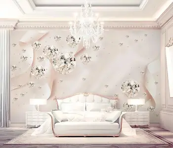 

[Self-Adhesive] 3D Crystal And Ribbon WG835 Wall Paper mural Wall Print Decal Wall Murals Belly