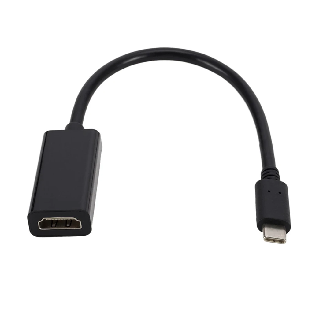 black USB 3,1 type C в HD адаптер переходник для мужчин и женщин высокой четкости Соединительный кабель 4k* 2k - Цвет: black