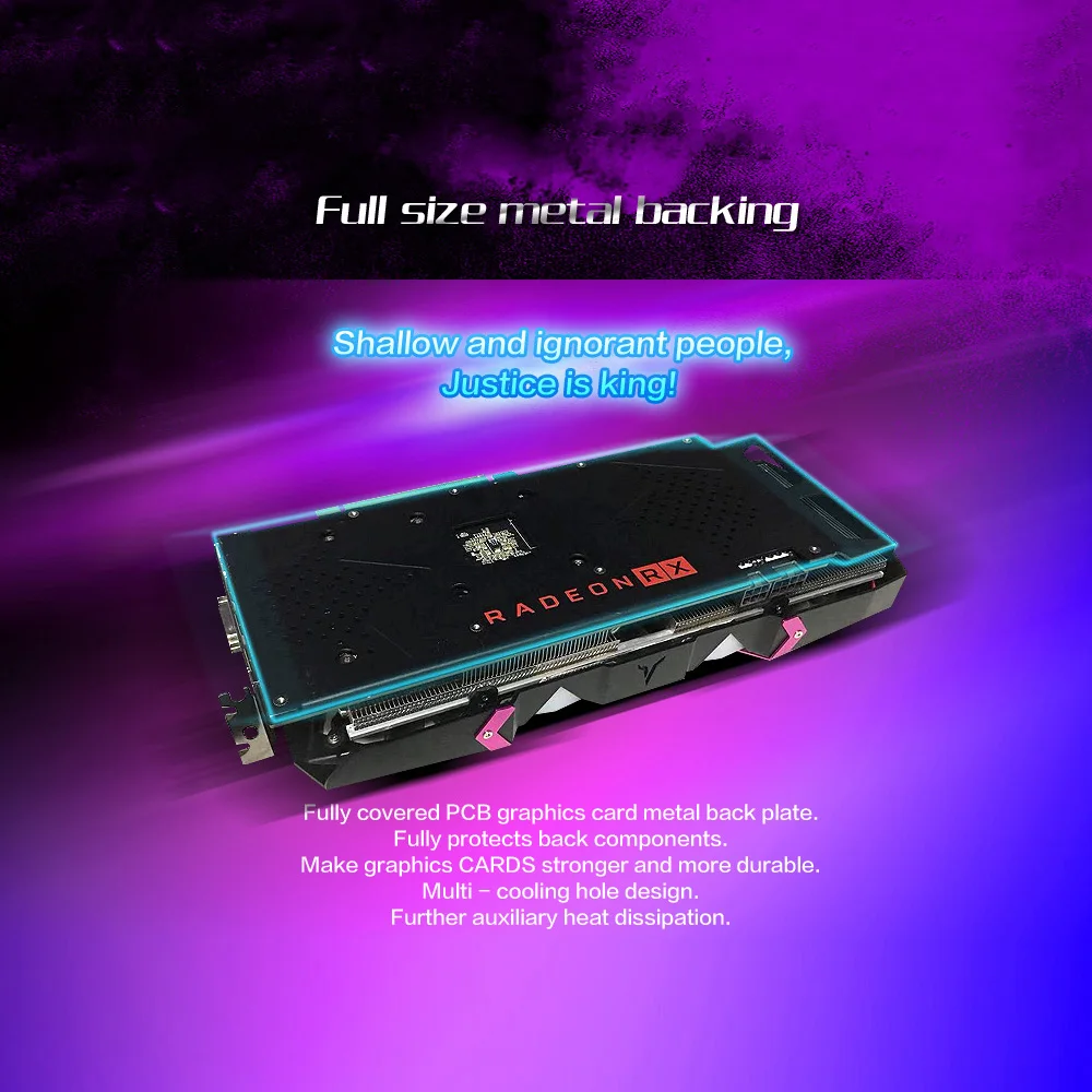 Yeston Radeon RX 590 8G графическая карта, видеокарта GDDR5 256bit игры PCI Express x16 3,0 видеоигры DVI-D+ HD+ 3DP для ПК