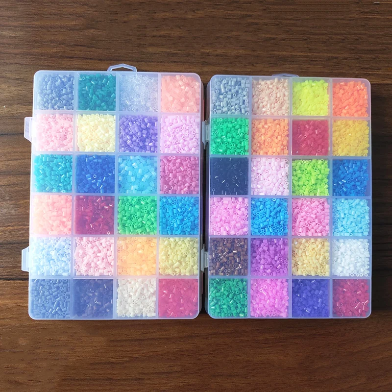 2.6mm Hama Beads 72 Colors Iron beads diy toy perler  Iron beads Kit Beads Education Toy Fuse Bead Jigsaw Puzzle 3D For Children 2