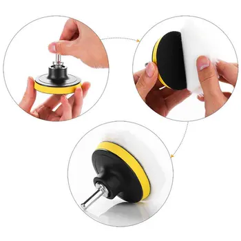 

39pcs Maintainance Cleaning Tool Polishing Pad Set Waxing Washable Buffer Gross Car Polisher Soft Reusable Round Drill Sponge