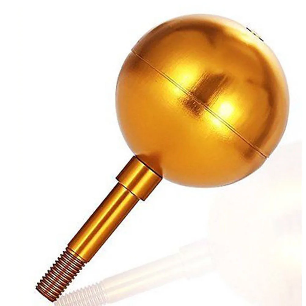 3 Inch Flagpole Ball Topper Easy Install Ornament Threaded Durable Outdoor Aluminum Alloy Glossy Anti Corrosion Decorative