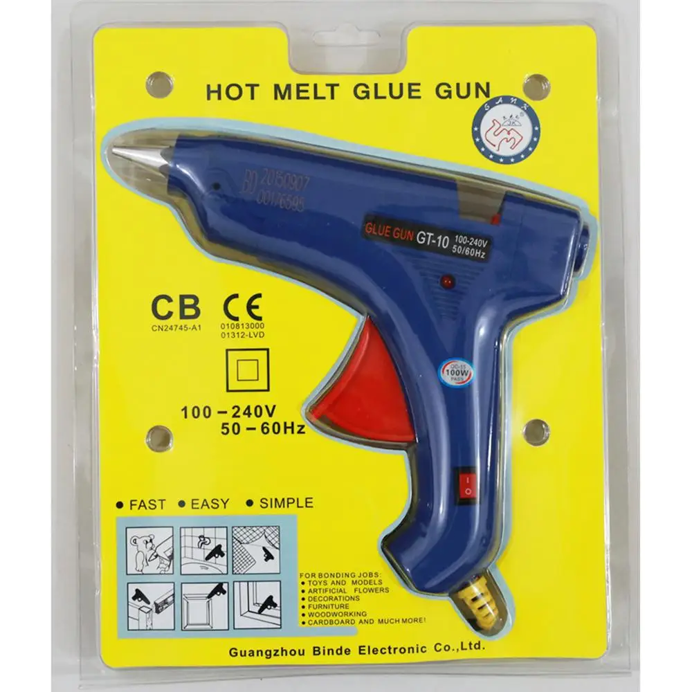 GT-10 11mm Stick High Temperature Heater Hot Melt Glue Gun AC100-240V 100W  for Bonding