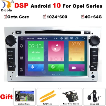 

7" HD DSP Android 10 Octa Core IPS screen DSP 2 DIN Car GPS For opel Vauxhall Astra H G J Vectra Antara Zafira Corsa DVD PLAYER