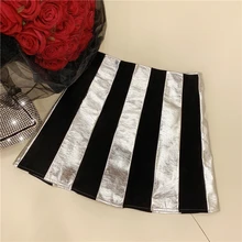 Высокое качество Мода дизайнерская подиумная юбка женская цветная мини-юбка
