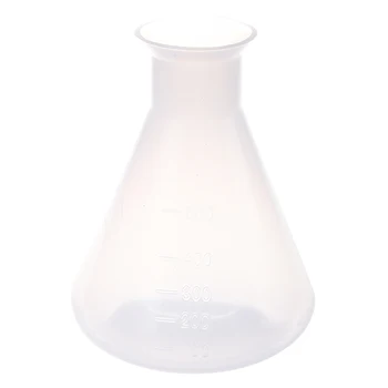 

500ml Clear Plastic Laboratory Chemical Conical Flask Storage Bottle