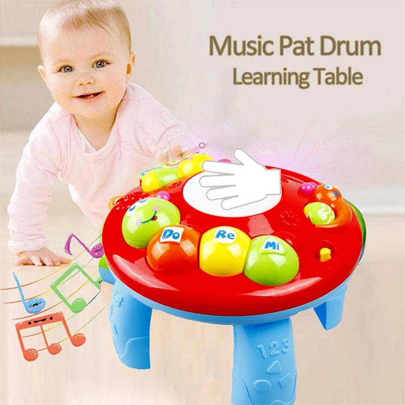 Plastic Electric Caterpillar Learning Table Learning Table Sing Song Study Multi-Functional Hobby Cultivate Interest Teach Toy