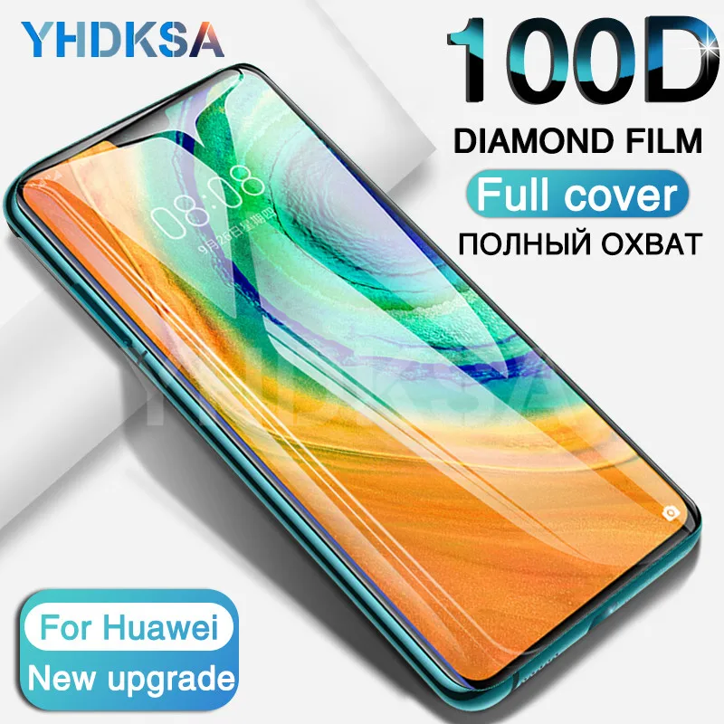

100D Glass on the For Huawei Mate 30 20 Pro 30 20 10 Lite 20X Screen Protector Tempered Glass Mate 10 Pro 9 Lite Protective Film
