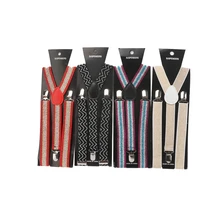 2,5 см Мужская красочная блестящая эластичная подвеска ремень унисекс полосатый сценический браслет яркий старинный ремешок свадебная одежда