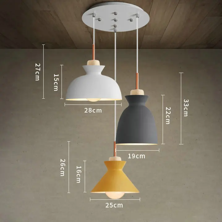 

Nordic Simple Modern Bedroom Bedside Personality Bar Iron Rice Cup Pendant Light Restaurant Hanging Lamp luminaria