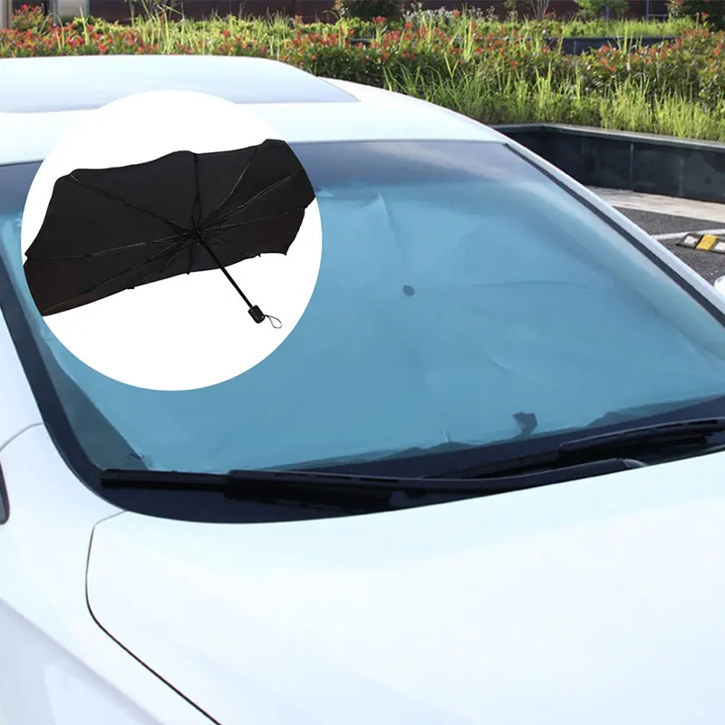 1PCS Car Umbrella Shape Sun Shade Parasol Auto Front Window Sunshade