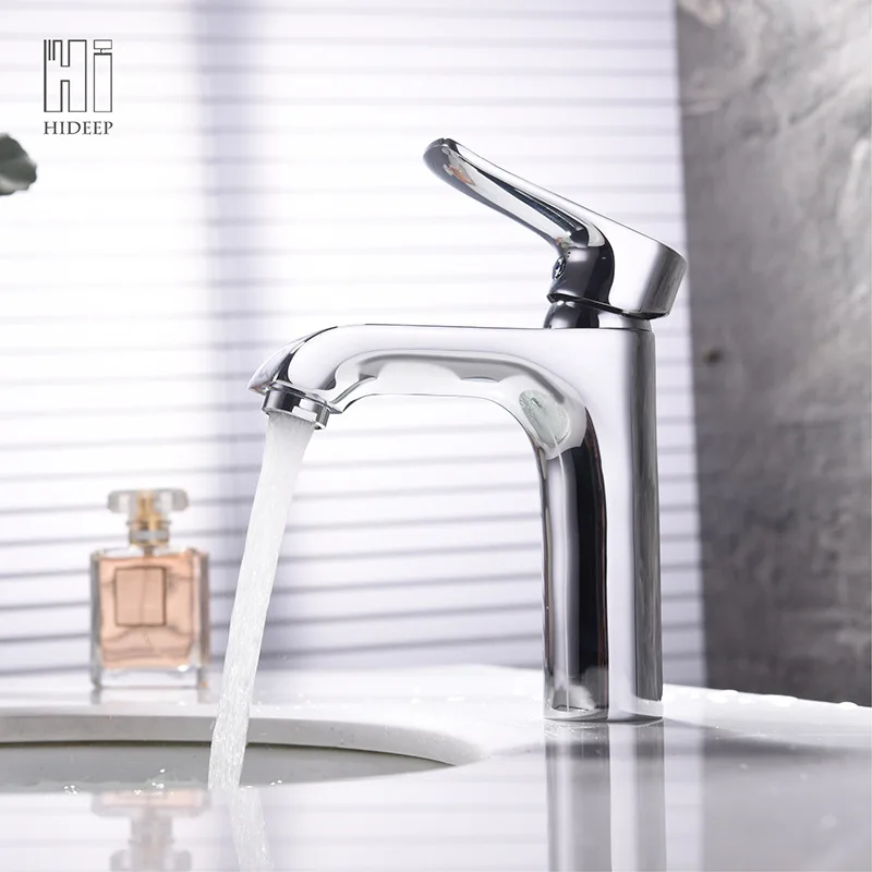 

Hideep Chrome-Plated Copper Hot And Cold Faucet Wash Basin on Stage And Basin Faucet Manufacturers Direct Selling