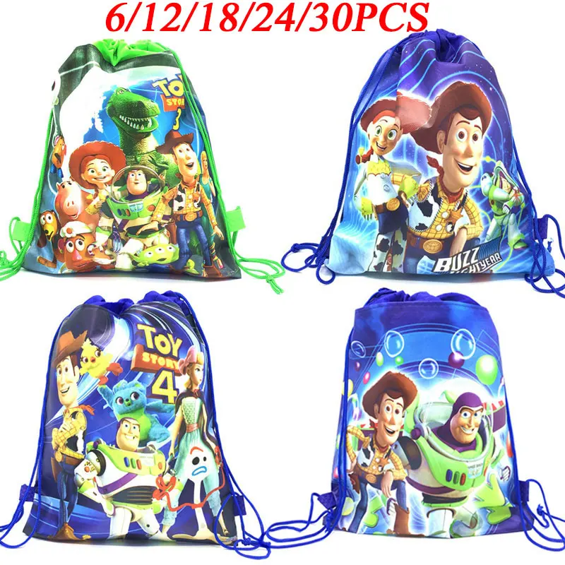 Disney из мультика «История игрушек» Сумки Детские дни рождения нетканые Drawstring Подарочная сумка ребенок пользу дорожный мешок для хранения Одежда, обувь, сумки