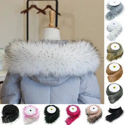 Faux Fox Fur Scarf Hood Fur Decor Winter Fashion Shawl Multicolor False Collar Warm Thick Jackets Coat Collar Scarves Accessory