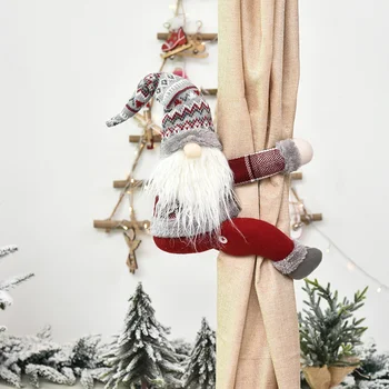 

2pcs Xmas Doll Curtain Buckle Curtain Decorative Buckle for Home Indoor
