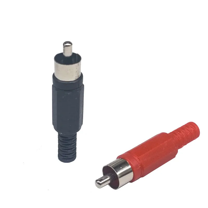 10 шт./лот RCA 5 черные красные пластиковые AV-разъемы пластиковый корпус стерео