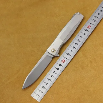 

Kanedeiia P60 Flipper folding Knife S35VN Blade titanium handle Outdoor Tactics Camping Hunting Kitchen supplies EDC Tools
