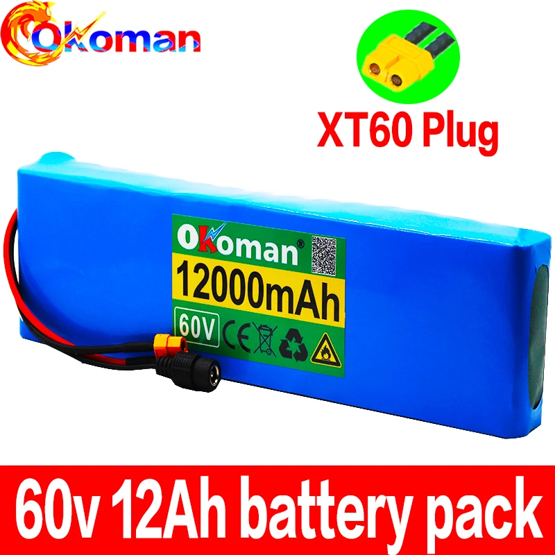 Аккумуляторная батарея на литий-ионном аккумуляторе 16s2p 60V12AH1000W 67 2 в 10 Ач для