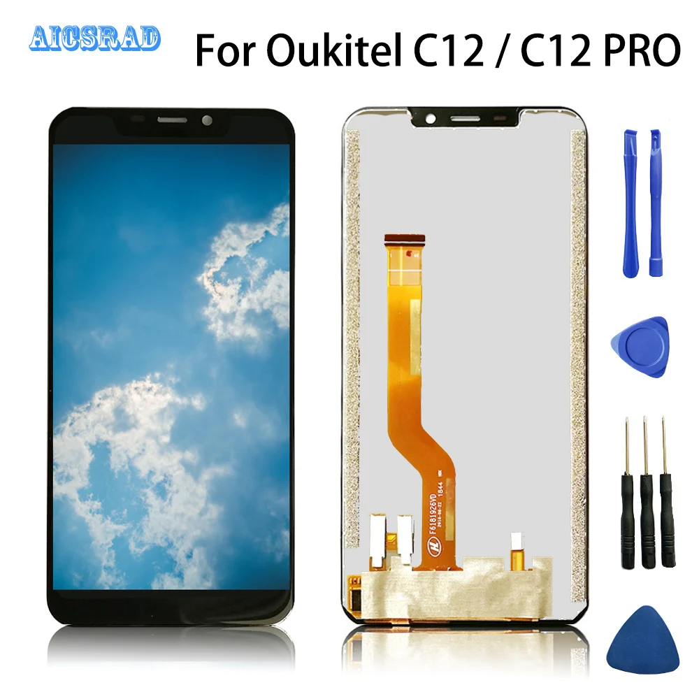 AICSRAD 6 18 дюймовый экран OUKITEL C12 PRO ЖК дисплей и кодирующий преобразователь