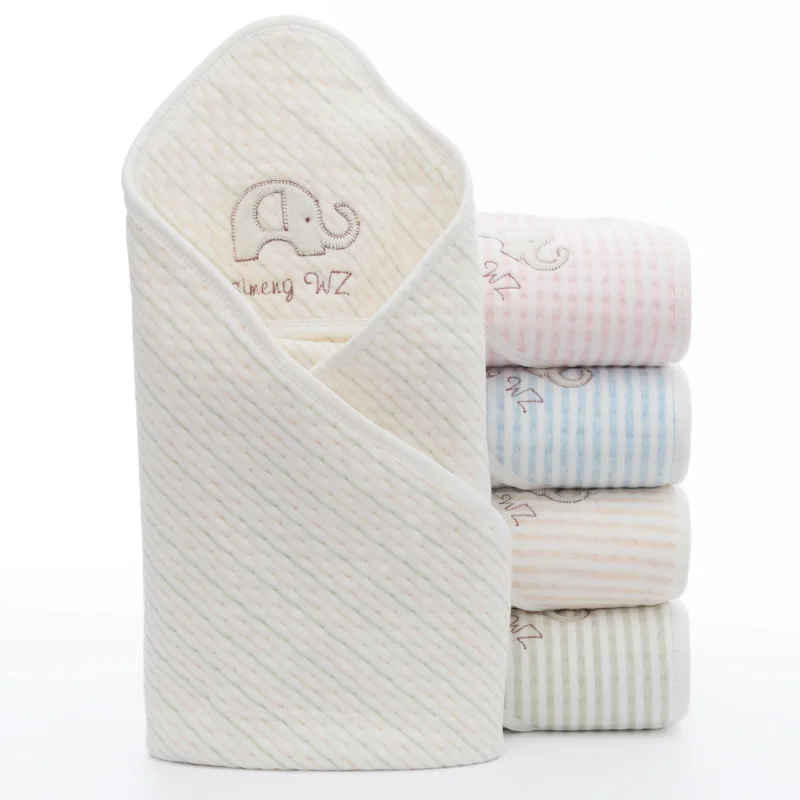 

Summer Baby Blanket Infant Bebe Muslin Cotton Breathable Envelop Swaddle For Newborn Baby Hooded Sleepsack Parisarc Blankets