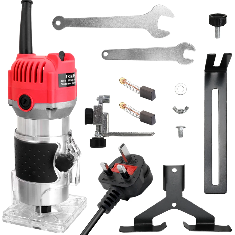 

Electric Hand Wood Trimmer Wood Router 6.35mm Collet Carving Machine Bits Milling Cutter Woodworking Power Tools
